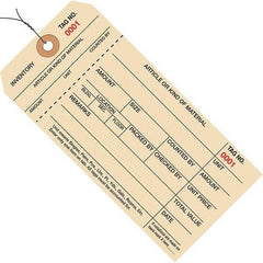Made in USA - 6-1/4" High x 3-1/8" Long, Inspected, English Safety & Facility Inspection Tag - Manila Cardstock - USA Tool & Supply