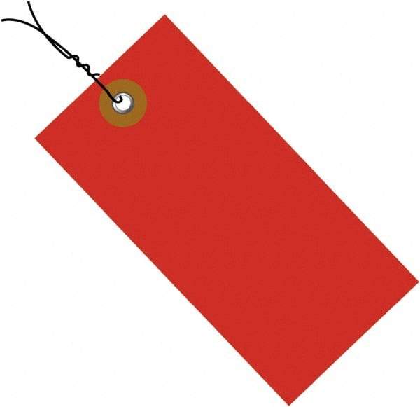 Dupont - 4-3/4" High x 2-3/8" Long, Safety & Facility Blank Tag - Red Spunbonded Olefin - USA Tool & Supply