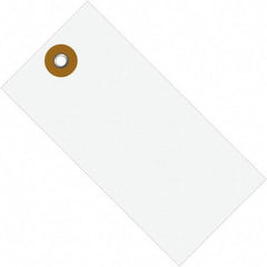 Dupont - 3-3/4" High x 1-7/8" Long, Safety & Facility Blank Tag - White Spunbonded Olefin - USA Tool & Supply
