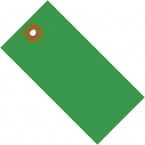 Dupont - 4-1/4" High x 2-1/8" Long, Safety & Facility Blank Tag - Green Spunbonded Olefin - USA Tool & Supply