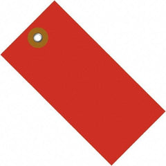 Dupont - 4-1/4" High x 2-1/8" Long, Safety & Facility Blank Tag - Red Spunbonded Olefin - USA Tool & Supply