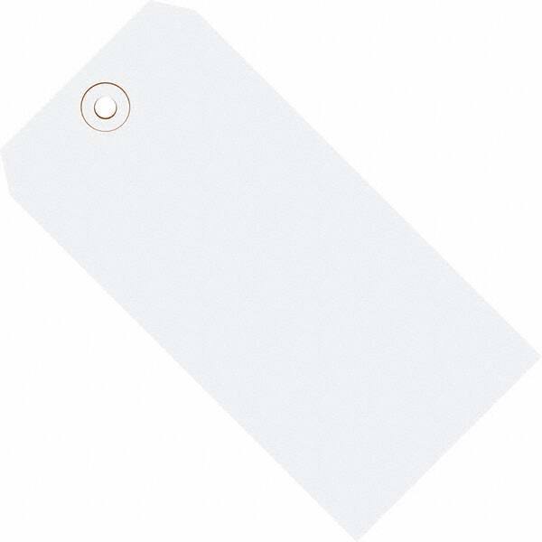 Made in USA - 2-3/4" High x 1-3/8" Long, Safety & Facility Blank Tag - White Cardstock - USA Tool & Supply