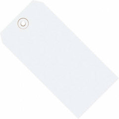 Made in USA - 2-3/4" High x 1-3/8" Long, Safety & Facility Blank Tag - White Cardstock - USA Tool & Supply
