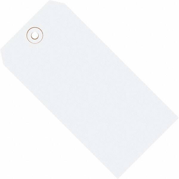 Made in USA - 3-3/4" High x 1-7/8" Long, Safety & Facility Blank Tag - White Cardstock - USA Tool & Supply