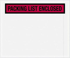 Value Collection - 500 Piece, 10" Long x 12" Wide, Packing List Envelope - Packing List Enclosed, Red - USA Tool & Supply