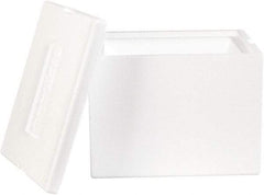 Made in USA - 10" Wide x 12" Long x 9" High Rectangle Insulated Box - White - USA Tool & Supply