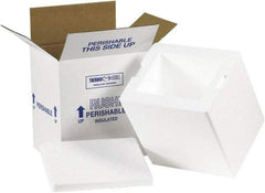 Made in USA - 6" Wide x 8" Long x 9" High Rectangle Insulated Box - 1 Wall, White - USA Tool & Supply