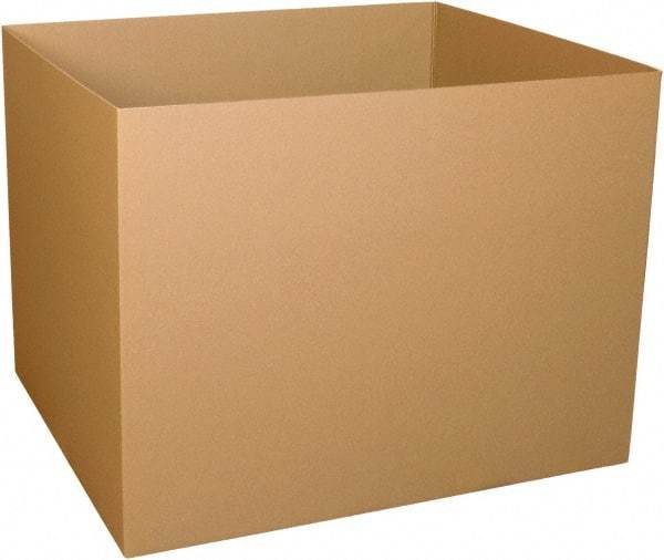 Made in USA - 40" Wide x 48" Long x 36" High Rectangle Corrugated Shipping Box - 1 Wall, Kraft (Color), 65 Lb Capacity - USA Tool & Supply