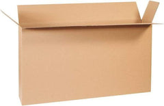 Made in USA - 8" Wide x 48" Long x 24" High Rectangle Corrugated Shipping Box - 1 Wall, Kraft (Color), 95 Lb Capacity - USA Tool & Supply