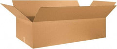 Made in USA - 20" Wide x 46" Long x 12" High Rectangle Corrugated Shipping Box - 1 Wall, Kraft (Color), 65 Lb Capacity - USA Tool & Supply
