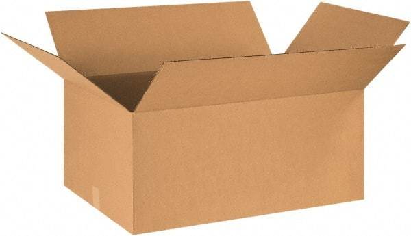 Made in USA - 24" Wide x 36" Long x 18" High Rectangle Corrugated Shipping Box - 1 Wall, Kraft (Color), 65 Lb Capacity - USA Tool & Supply