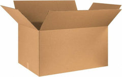 Made in USA - 24" Wide x 36" Long x 20" High Rectangle Corrugated Shipping Box - 1 Wall, Kraft (Color), 65 Lb Capacity - USA Tool & Supply