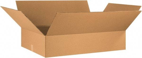 Made in USA - 24" Wide x 36" Long x 8" High Rectangle Corrugated Shipping Box - 1 Wall, Kraft (Color), 65 Lb Capacity - USA Tool & Supply