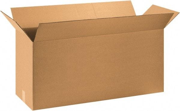Made in USA - 12" Wide x 36" Long x 16" High Rectangle Corrugated Shipping Box - 1 Wall, Kraft (Color), 65 Lb Capacity - USA Tool & Supply