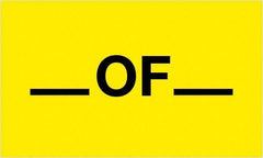 Tape Logic - 5" Long, Fluorescent Yellow Paper Shipping Label - For Multi-Use - USA Tool & Supply