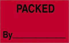 Tape Logic - 2" Long, Fluorescent Red Paper Shipping Label - For Multi-Use - USA Tool & Supply