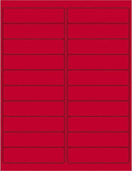 Tape Logic - 4" Long, Fluorescent Red Paper Laser Label - For Laser Printers - USA Tool & Supply