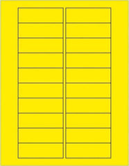 Tape Logic - 3" Long, Fluorescent Yellow Paper Laser Label - For Laser Printers - USA Tool & Supply