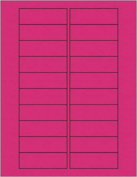 Tape Logic - 3" Long, Fluorescent Pink Paper Laser Label - For Laser Printers - USA Tool & Supply