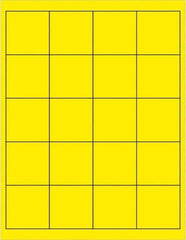 Tape Logic - 2" Long, Fluorescent Yellow Paper Laser Label - For Laser Printers - USA Tool & Supply