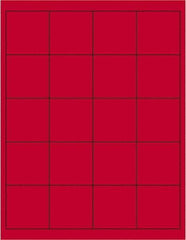 Tape Logic - 2" Long, Fluorescent Red Paper Laser Label - For Laser Printers - USA Tool & Supply