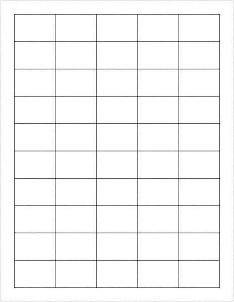 Tape Logic - 1-1/2" Long, White Paper Laser Label - For Laser Printers - USA Tool & Supply