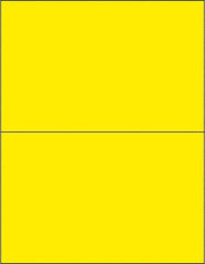 Tape Logic - 8-1/2" Long, Fluorescent Yellow Paper Laser Label - For Laser Printers - USA Tool & Supply