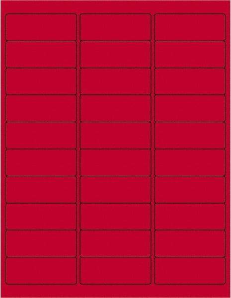 Tape Logic - 2-5/8" Long, Fluorescent Red Paper Laser Label - For Laser Printers - USA Tool & Supply