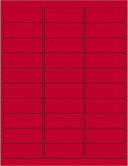 Tape Logic - 2-5/8" Long, Fluorescent Red Paper Laser Label - For Laser Printers - USA Tool & Supply