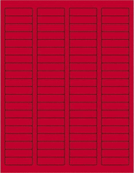 Tape Logic - 1-3/4" Long, Fluorescent Red Paper Laser Label - For Laser Printers - USA Tool & Supply
