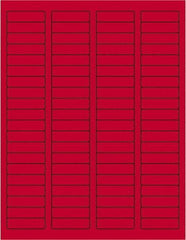 Tape Logic - 1-3/4" Long, Fluorescent Red Paper Laser Label - For Laser Printers - USA Tool & Supply