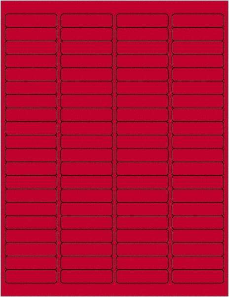 Tape Logic - 1-15/16" Long, Fluorescent Red Paper Laser Label - For Laser Printers - USA Tool & Supply