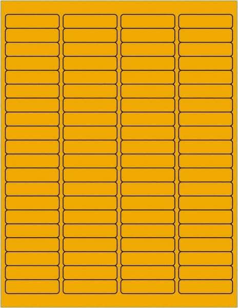 Tape Logic - 1-15/16" Long, Fluorescent Orange Paper Laser Label - For Laser Printers - USA Tool & Supply