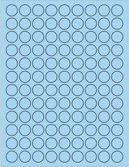 Tape Logic - 3/4" Long, Pastel Blue Paper Laser Label - For Laser Printers - USA Tool & Supply