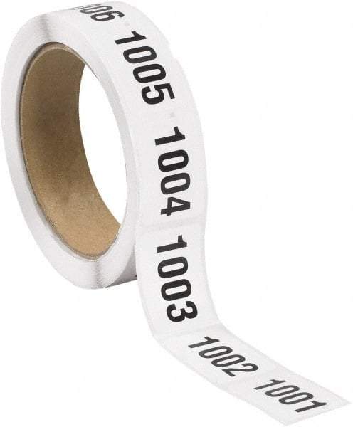 Tape Logic - 1-1/2" Long, Black/White Paper Inventory Labels - For Multi-Use - USA Tool & Supply