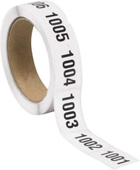 Tape Logic - 1-1/2" Long, Black/White Paper Inventory Labels - For Multi-Use - USA Tool & Supply