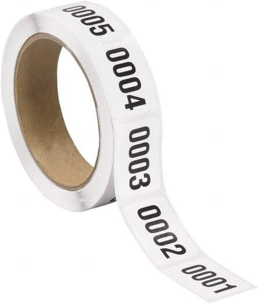 Tape Logic - 1-1/2" Long, Black/White Paper Inventory Labels - For Multi-Use - USA Tool & Supply