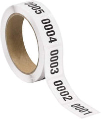 Tape Logic - 1-1/2" Long, Black/White Paper Inventory Labels - For Multi-Use - USA Tool & Supply