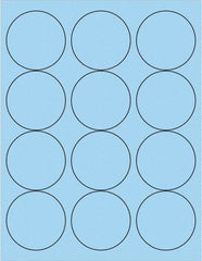 Tape Logic - 2-1/2" Long, Pastel Blue Paper Laser Label - For Laser Printers - USA Tool & Supply