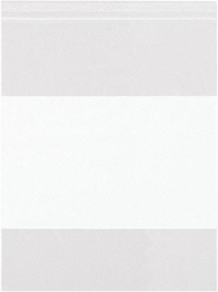 Value Collection - 18 x 20", 4 mil White Block Reclosable Polybags - Clear - USA Tool & Supply