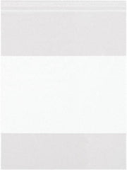 Value Collection - 9 x 12", 6 mil White Block Reclosable Polybags - Clear - USA Tool & Supply