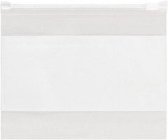 Value Collection - 8 x 6", 3 mil Slide-Seal Reclosable White Block Polybags - Clear - USA Tool & Supply