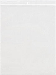 Value Collection - 9 x 12", 4 mil Reclosable Polybags with Hang Hole - Clear - USA Tool & Supply
