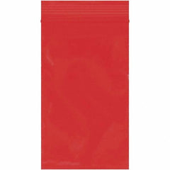 Value Collection - 3 x 5", 2 mil Reclosable Polybags - Red - USA Tool & Supply