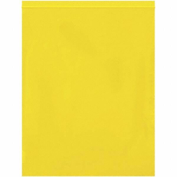 Value Collection - 12 x 15", 2 mil Reclosable Polybags - Yellow - USA Tool & Supply