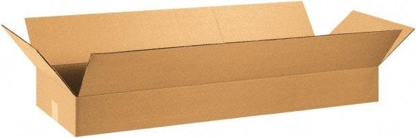 Made in USA - 12" Wide x 36" Long x 6" High Rectangle Corrugated Shipping Box - 1 Wall, Kraft (Color), 65 Lb Capacity - USA Tool & Supply