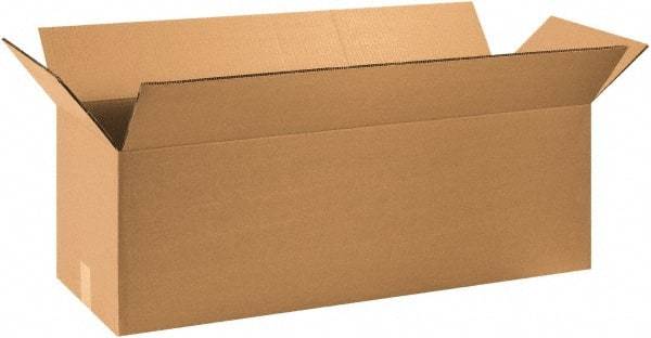 Made in USA - 12" Wide x 36" Long x 12" High Rectangle Heavy Duty Corrugated Box - 2 Walls, Kraft (Color), 100 Lb Capacity - USA Tool & Supply