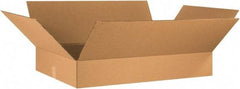 Made in USA - 24" Wide x 36" Long x 6" High Rectangle Corrugated Shipping Box - 1 Wall, Kraft (Color), 65 Lb Capacity - USA Tool & Supply