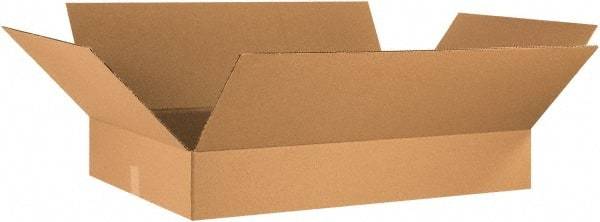 Made in USA - 21" Wide x 34" Long x 6" High Rectangle Corrugated Shipping Box - 1 Wall, Kraft (Color), 65 Lb Capacity - USA Tool & Supply