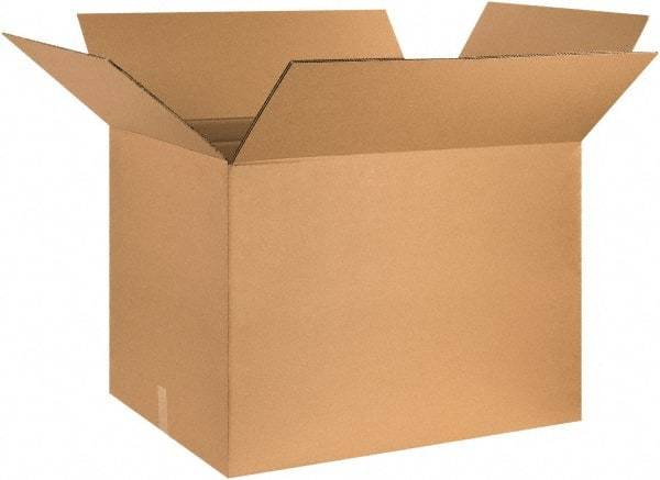 Made in USA - 24" Wide x 32" Long x 24" High Rectangle Heavy Duty Corrugated Box - 2 Walls, Kraft (Color), 100 Lb Capacity - USA Tool & Supply
